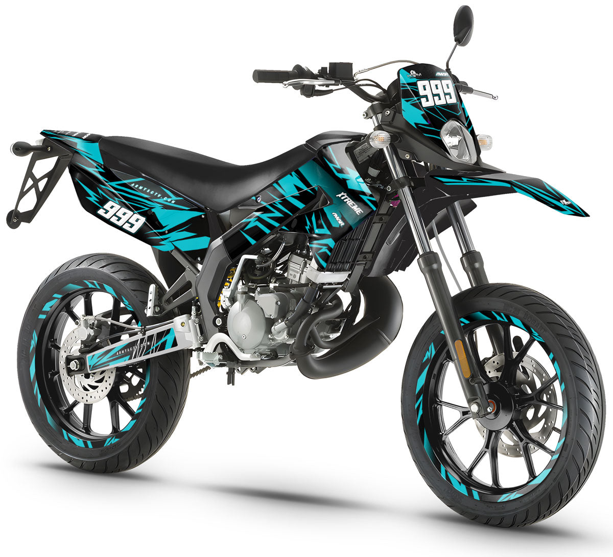 Deko-sett 50cc Derbi Senda xtreme 2011-2017 Åttende