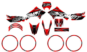 Kit déco Derbi Senda xtreme 50cc 2011-2017 Illuzion | autocollants moto | personnalisation 50cc | armysctv
