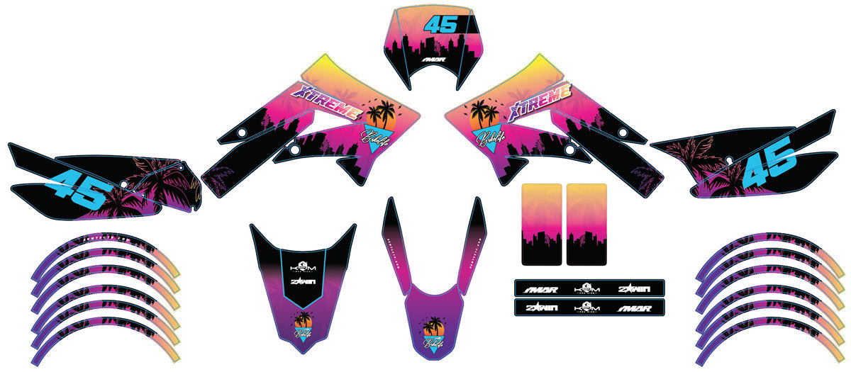 Kit pegatinas 50cc Derbi Senda xtreme 2011-2017 Miami