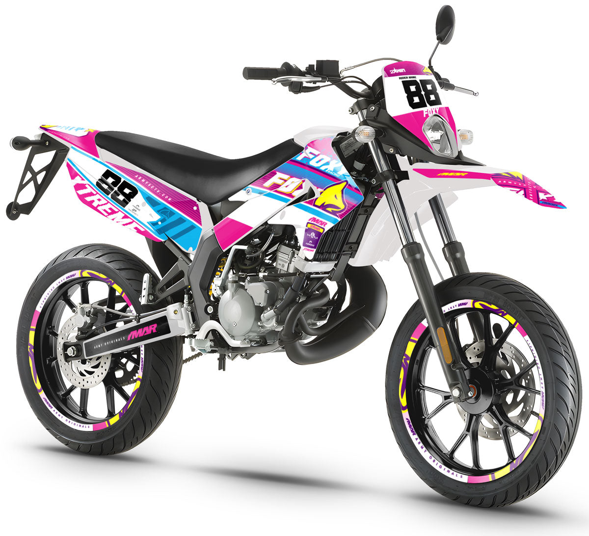Kit pegatinas 50cc Derbi Senda xtreme 2011-2017 Pink Fox