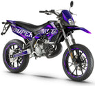 Kit déco Derbi Senda xtreme 50cc 2011-2017 Purpink | autocollants moto | personnalisation 50cc | armysctv