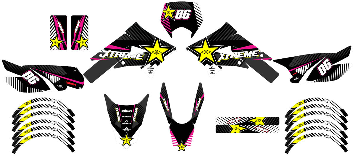 Kit pegatinas 50cc Derbi Senda xtreme 2011-2017 Rockstar