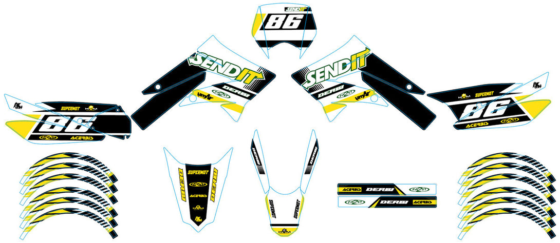 Kit déco 50cc Derbi Senda xtreme 2011-2017 Send it !