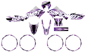 Kit déco Derbi Senda xtreme 50cc 2011-2017 Shaker | autocollants moto | personnalisation 50cc | armysctv