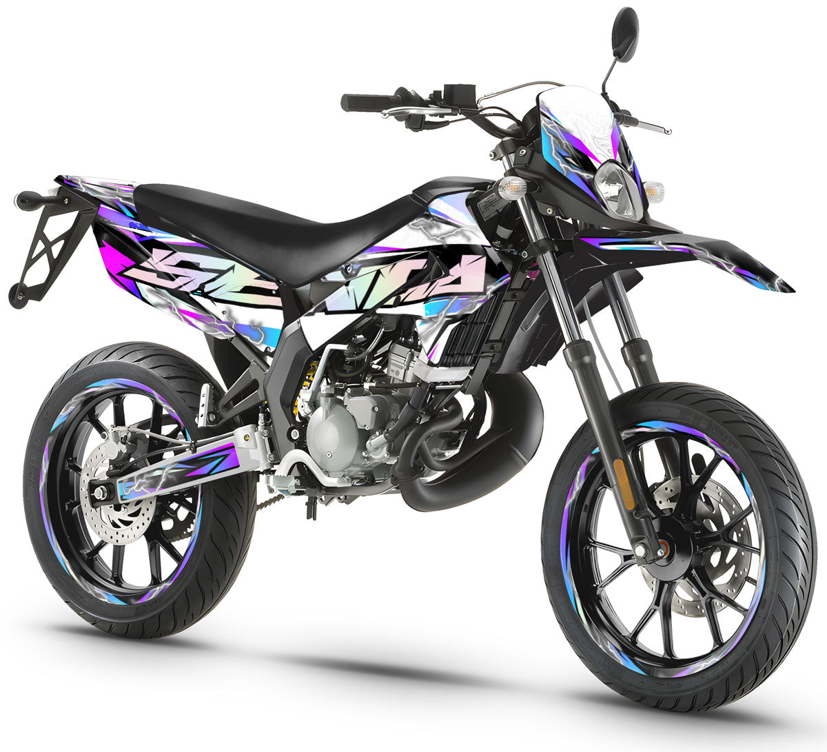 Deko-sett 50cc Derbi Senda xtreme 2011-2017 Shiro