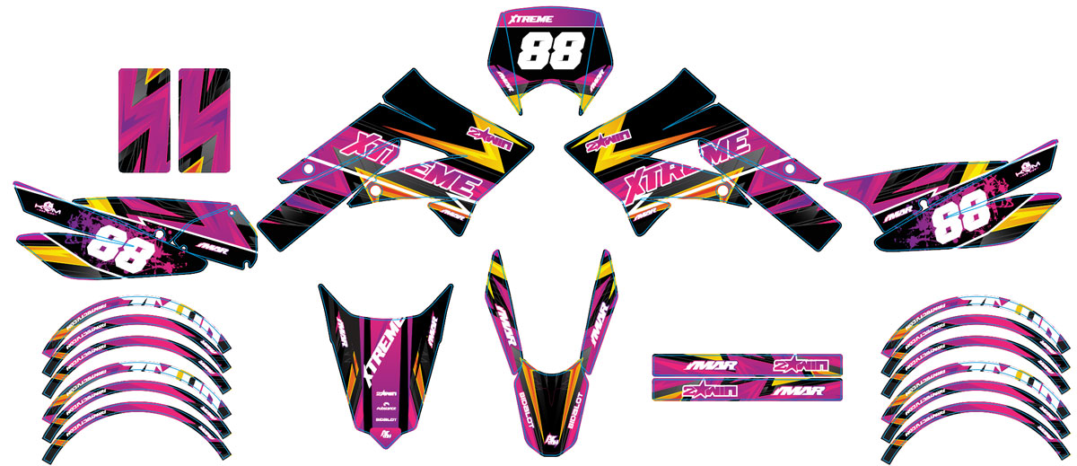 Kit pegatinas 50cc Derbi Senda xtreme 2011-2017 Army Split