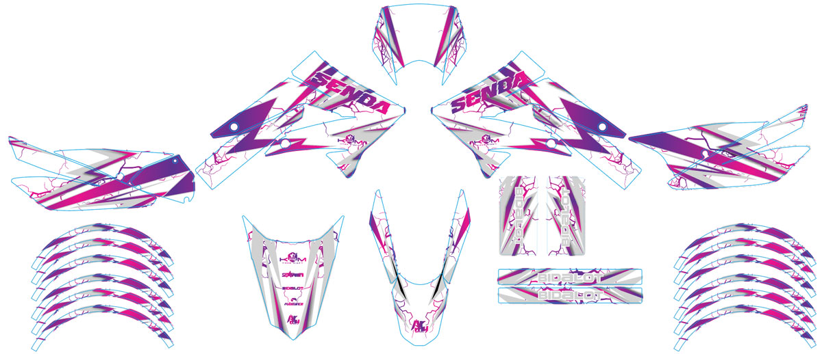 Kit pegatinas 50cc Derbi Senda xtreme 2011-2017 Tensión