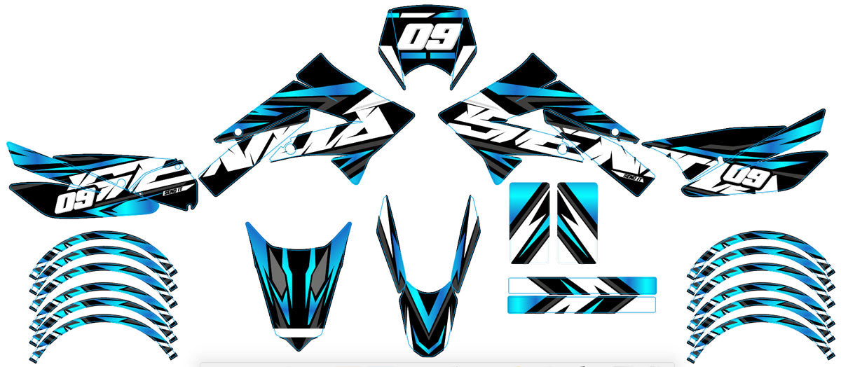 Kit pegatinas 50cc Derbi Senda xtreme 2011-2017 Vision