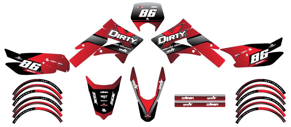 Kit pegatinas 50cc Derbi Senda xtreme 2011-2017 Yoshi
