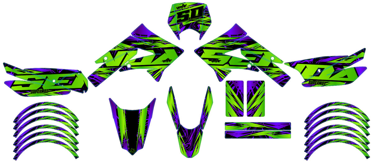 Kit pegatinas 50cc Derbi Senda xtreme 2011-2017 Zontix