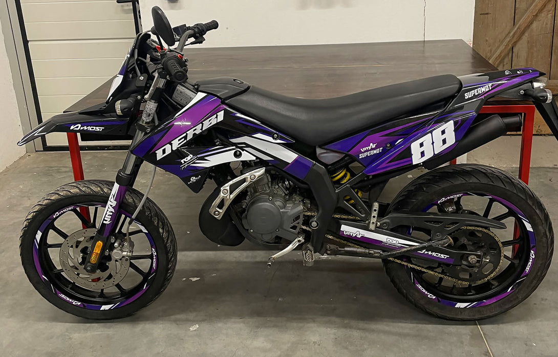 Kit déco 50cc Derbi Senda xtreme 2011-2017 Lilaks