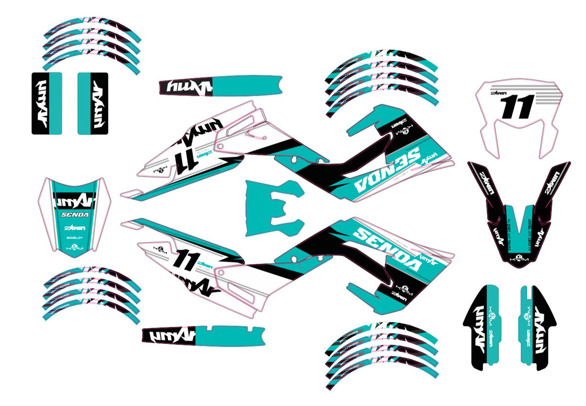 Kit pegatinas 50cc Derbi Senda x-treme 2018-2025 Army Awakening