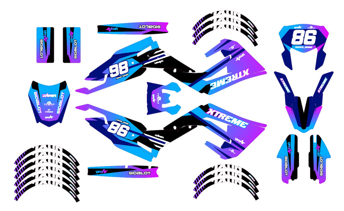 Kit pegatinas 50cc Derbi Senda x-treme 2018-2025 Army Blast