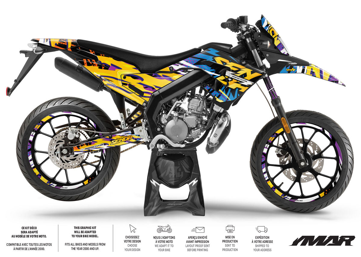 Kit déco 50cc Derbi Senda xtreme 2018-2025 Army Gelato