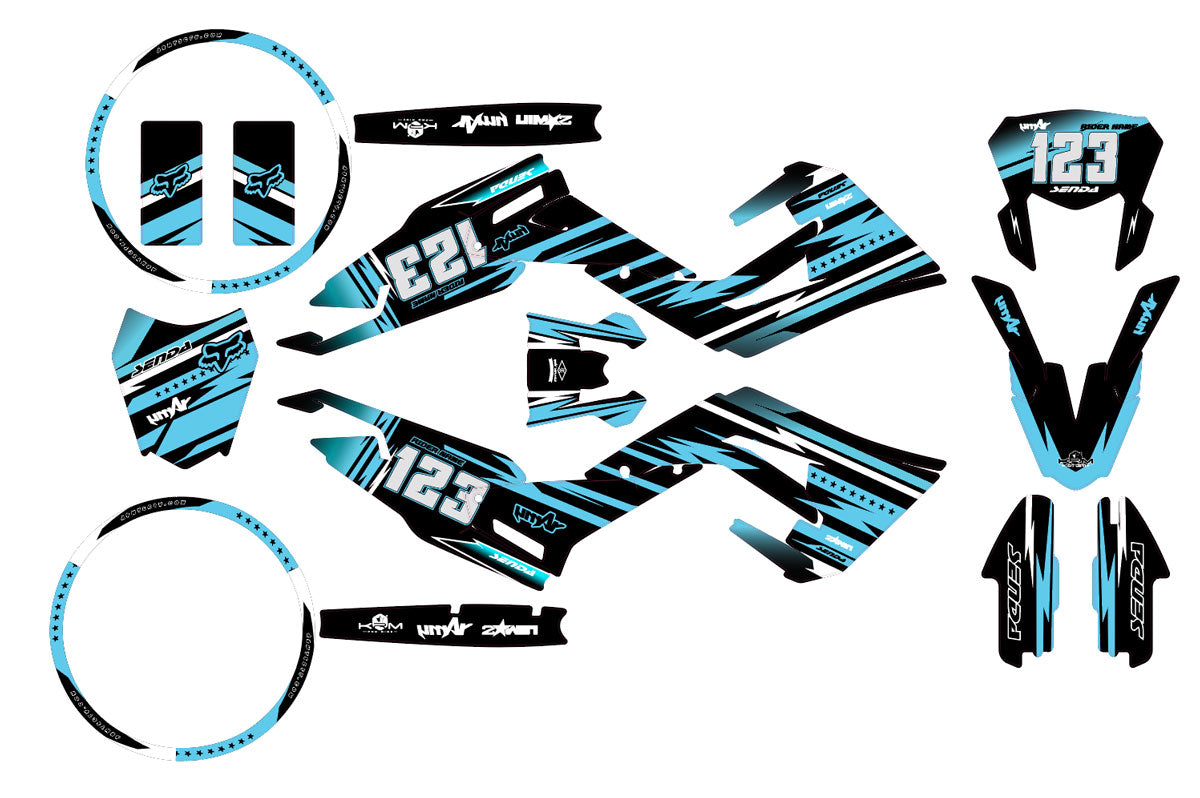 Kit pegatinas 50cc Derbi Senda x-treme 2018-2025 Army Dream