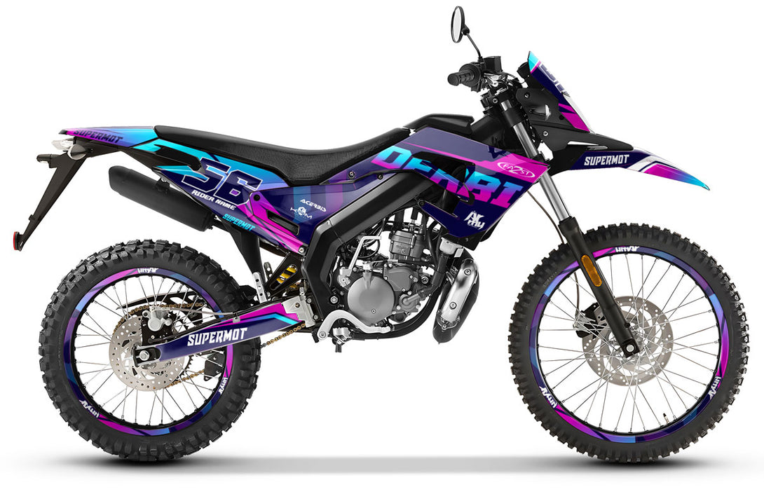 Kit déco 50cc Derbi Senda xtreme R  2018-2025 Crazy Pink