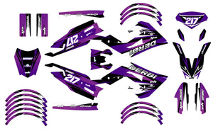 Kit déco Derbi Senda xtreme R 50cc 2018-2025 Lilaks | autocollants moto | personnalisation 50cc | armysctv