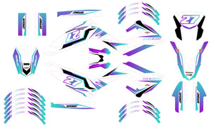 Kit déco Derbi Senda xtreme R 50cc 2018-2025 Lys | autocollants moto | personnalisation 50cc | armysctv