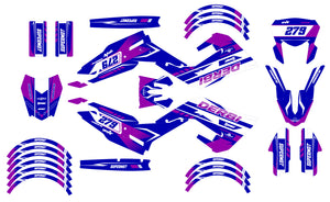 Kit déco Derbi Senda xtreme R 50cc 2018-2025 Ninesky | autocollants moto | personnalisation 50cc | armysctv