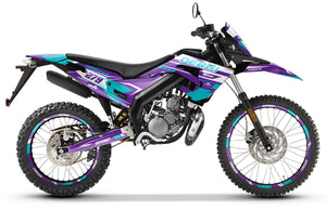 Kit déco Derbi Senda xtreme R 50cc 2018-2025 Ninesky | autocollants moto | personnalisation 50cc | armysctv