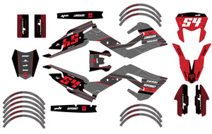 Kit déco Derbi Senda xtreme R 50cc 2018-2025 Quake | autocollants moto | personnalisation 50cc | armysctv