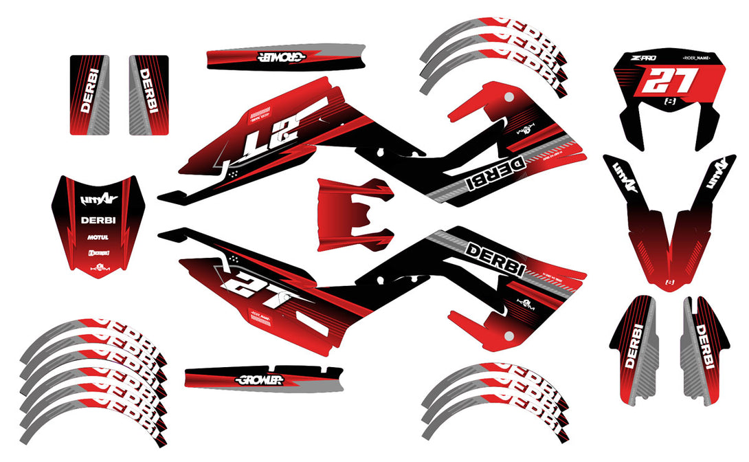 Kit déco 50cc Derbi Senda xtreme R 2018-2025 Septième