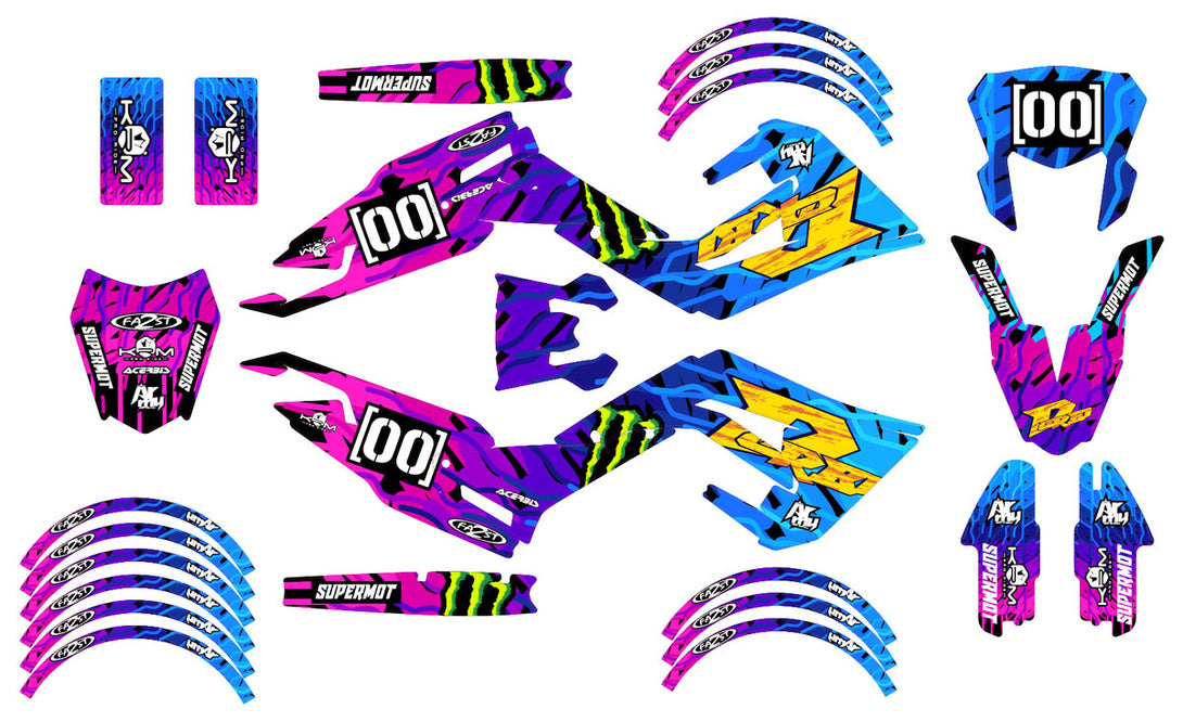 Kit déco 50cc Derbi Senda xtreme R 2018-2025 Sparkler