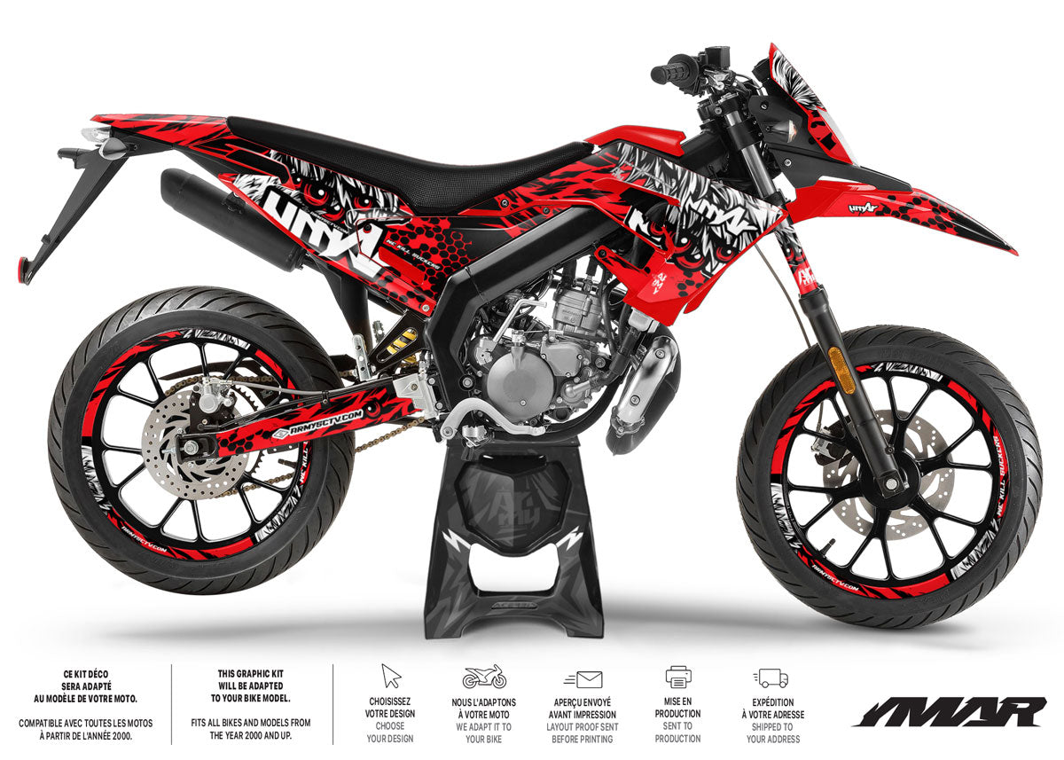 Kit déco 50cc Derbi Senda xtreme 2018-2025 Army Eyes