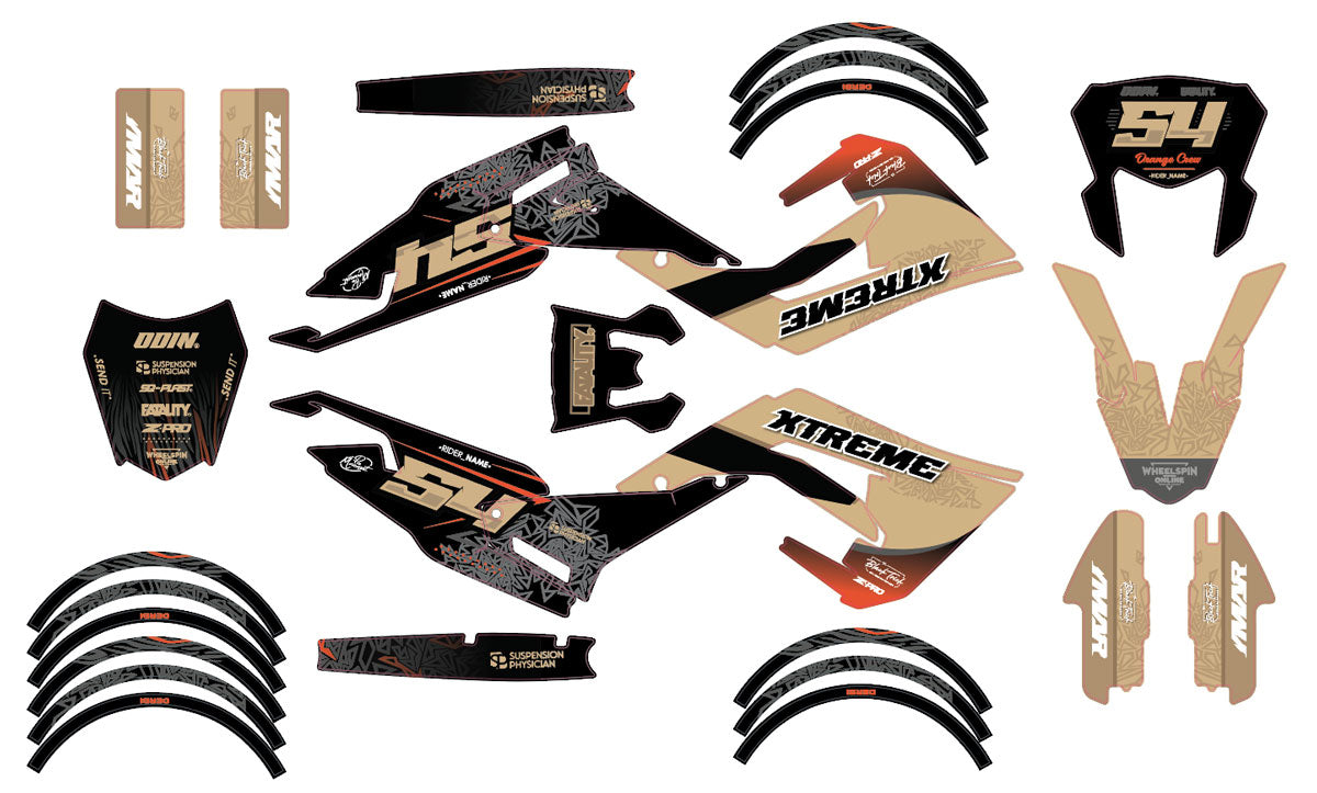 Kit pegatinas 50cc Derbi Senda xtreme 2018-2025 Fatality