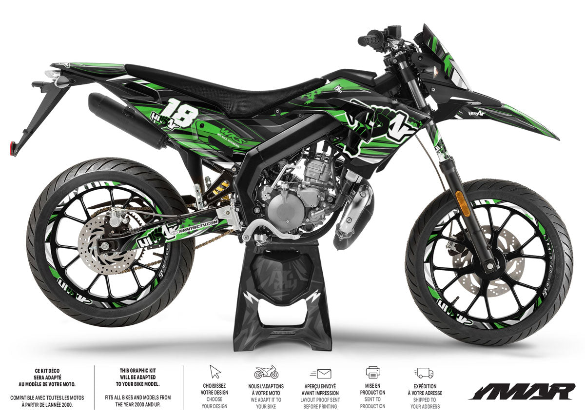Kit déco 50cc Derbi Senda xtreme 2018-2025 Army Freedom