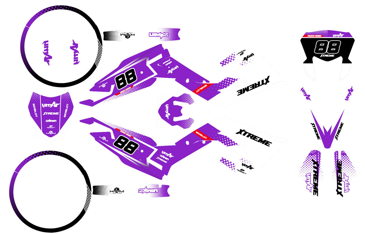 Kit pegatinas 50cc Derbi Senda x-treme 2018-2025 Army Ghost