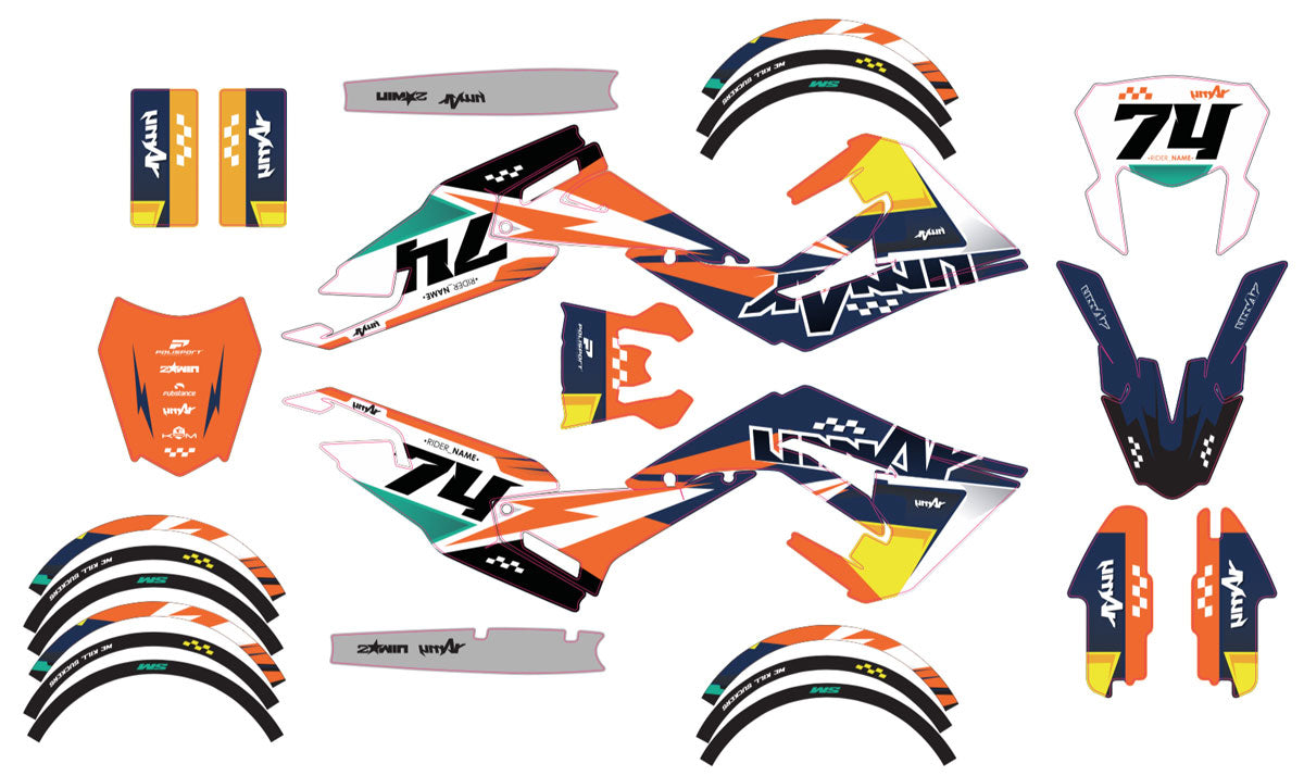 Kit pegatinas 50cc Derbi Senda xtreme 2018-2025 K-Style