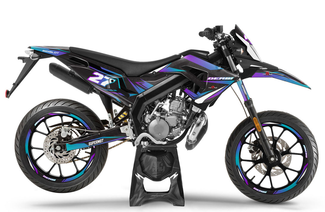 Kit déco 50cc Derbi Senda xtreme SM 2018-2025 Army Lys