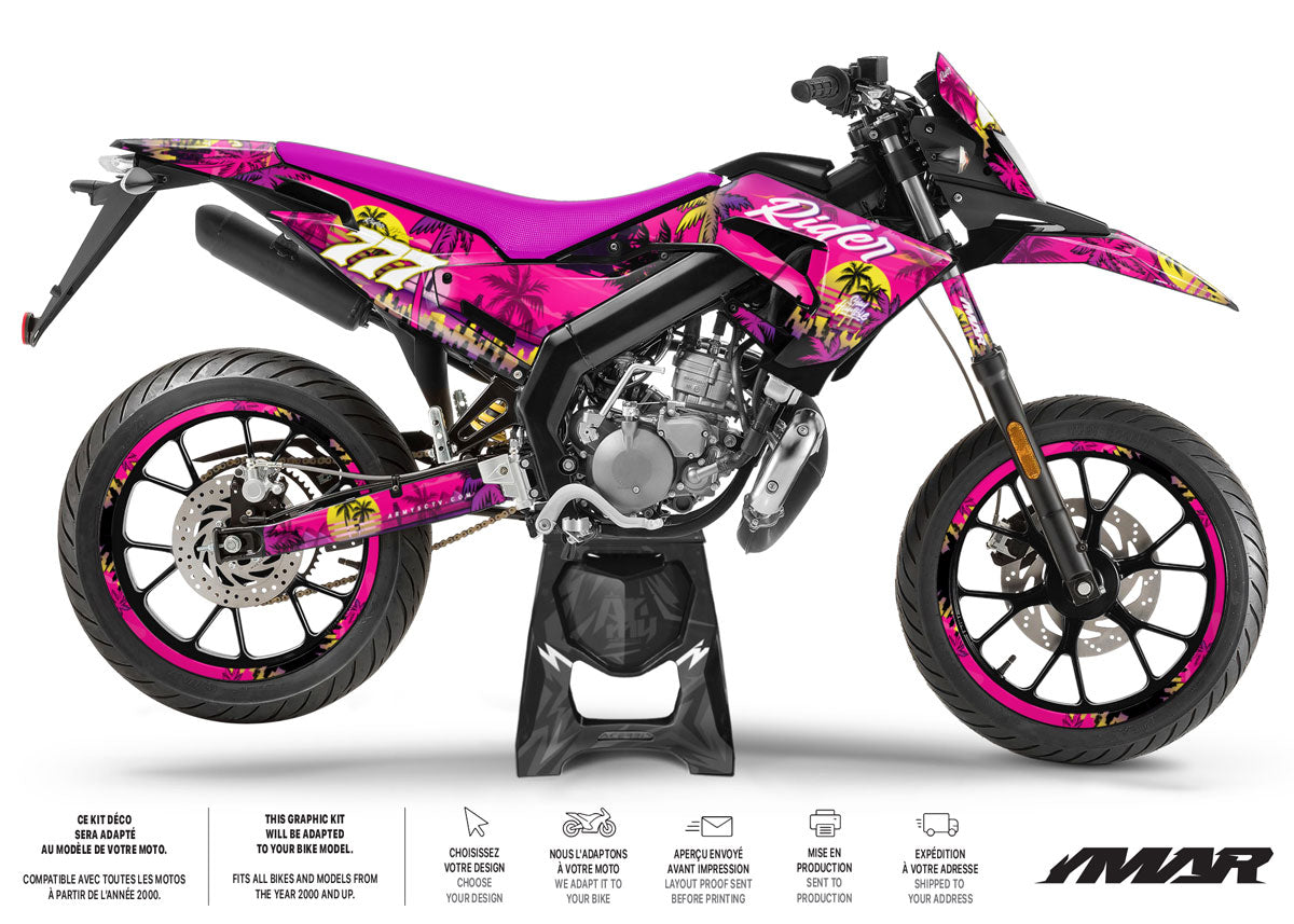 Kit déco 50cc Derbi Senda xtreme 2018-2025 Miami