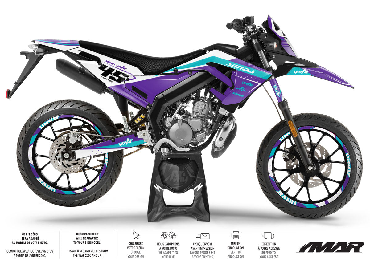 Kit pegatinas 50cc Derbi Senda x-treme 2018-2025 Army Missile