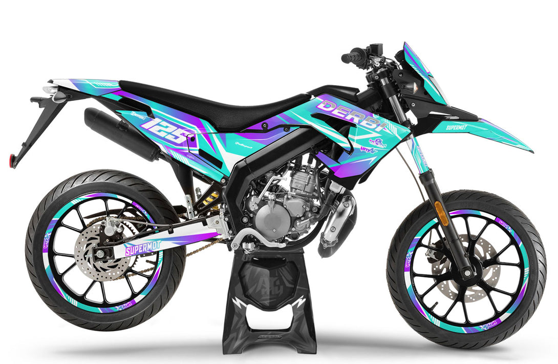 Kit déco 50cc Derbi Senda xtreme SM 2018-2025 Mx Sky