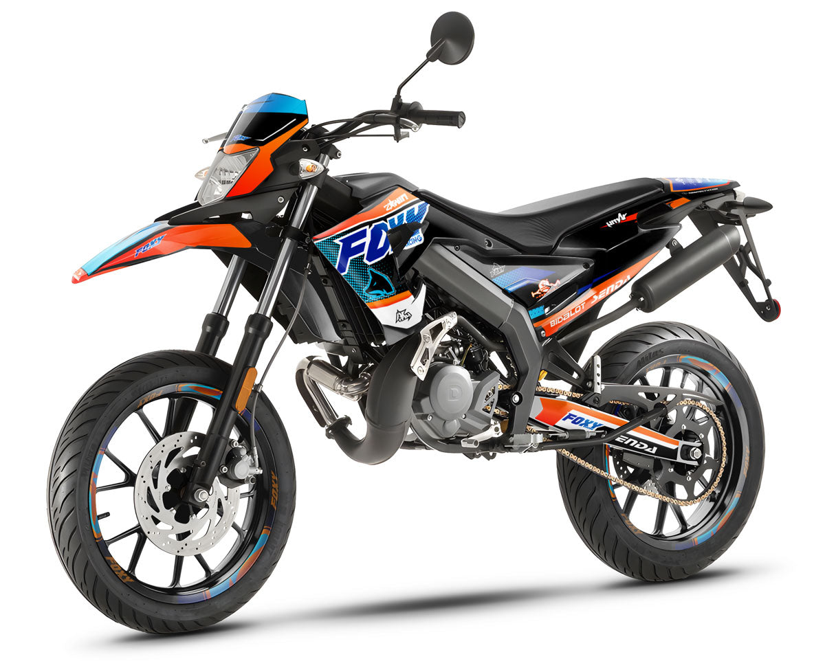 Kit pegatinas 50cc Derbi Senda x-treme 2018-2025 Orange Fox