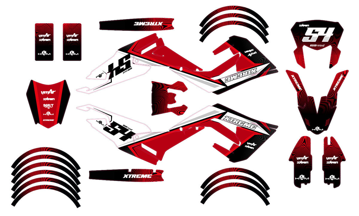 Kit pegatinas 50cc Derbi Senda x-treme 2018-2025 Army Orion