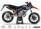 Kit déco 50cc Derbi Senda x-treme 2018-2025 Orange Fox