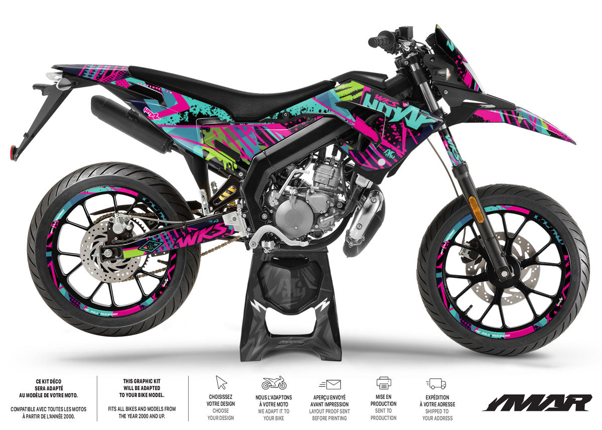 Kit déco 50cc Derbi Senda xtreme 2018-2025 Army Pinkster
