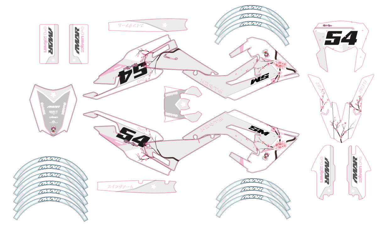 Kit pegatinas 50cc Derbi Senda x-treme 2018-2025 Army Sakura