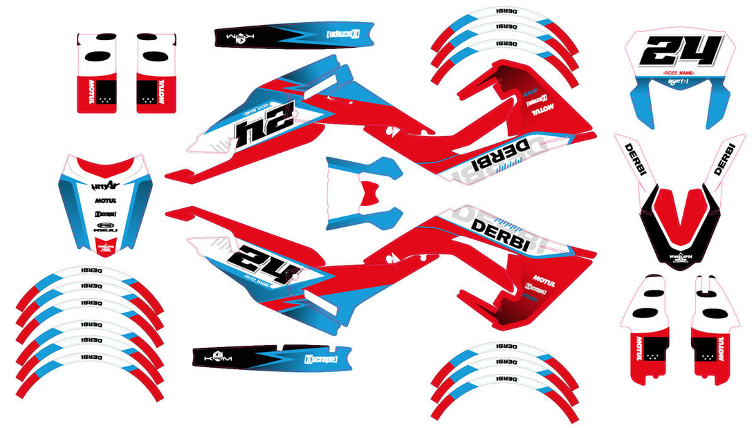 Kit déco 50cc Derbi Senda xtreme R 2018-2025 Solitude