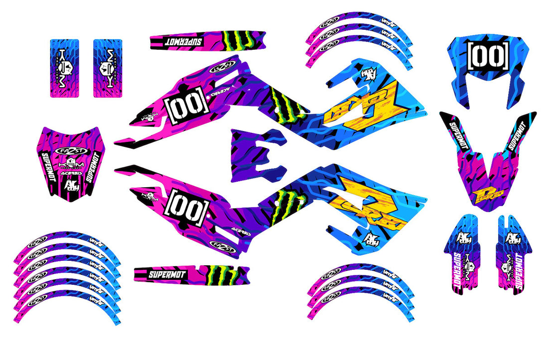 Kit déco 50cc Derbi Senda xtreme SM 2018-2025 Sparkler