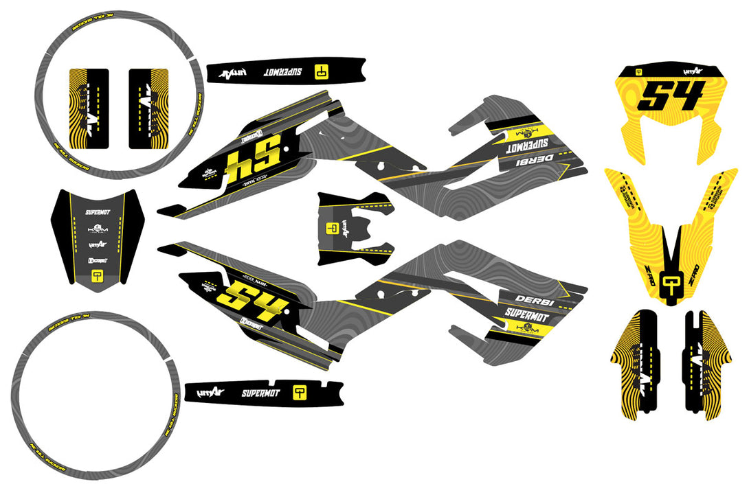 Kit déco 50cc Derbi Senda xtreme SM  2018-2025 Army Stuff