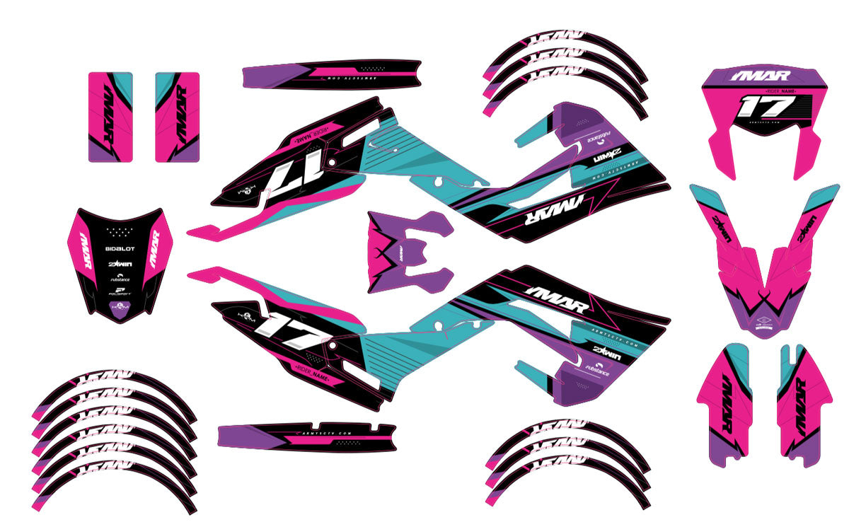 Kit pegatinas 50cc Derbi Senda xtreme 2018-2025 Odin