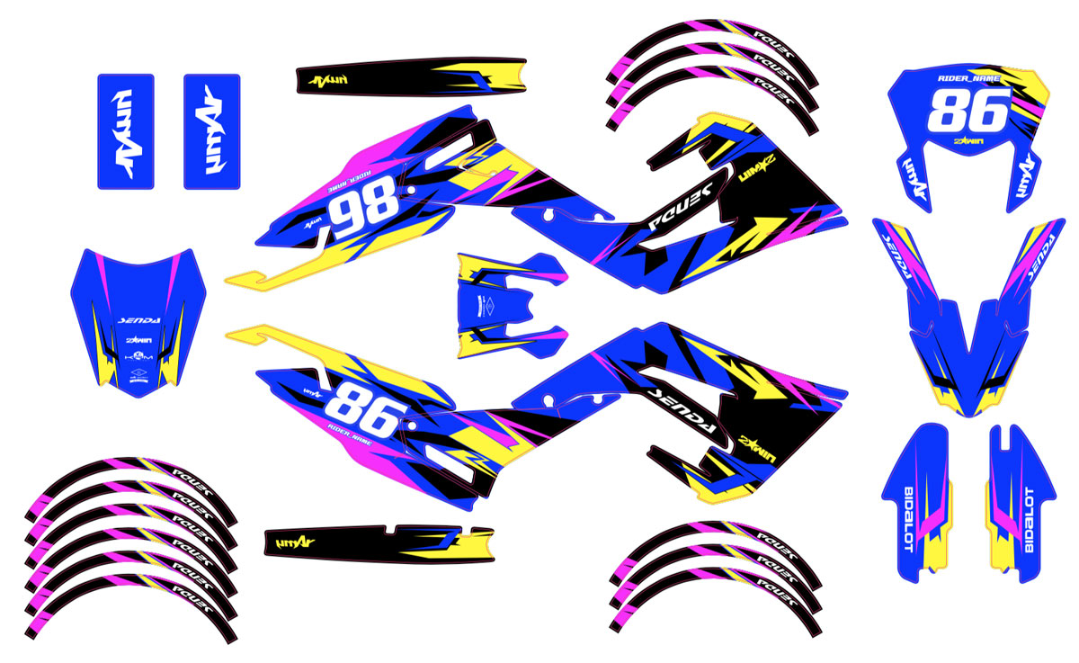 Kit pegatinas 50cc Derbi Senda x-treme 2018-2025 Army Tacker