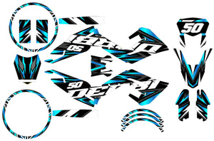 Kit déco Derbi Senda xtreme R 50cc 2018-2025 Army Vision | autocollants moto | personnalisation 50cc | armysctv