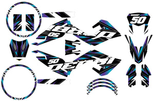 Kit déco Derbi Senda xtreme R 50cc 2018-2025 Army Vision | autocollants moto | personnalisation 50cc | armysctv