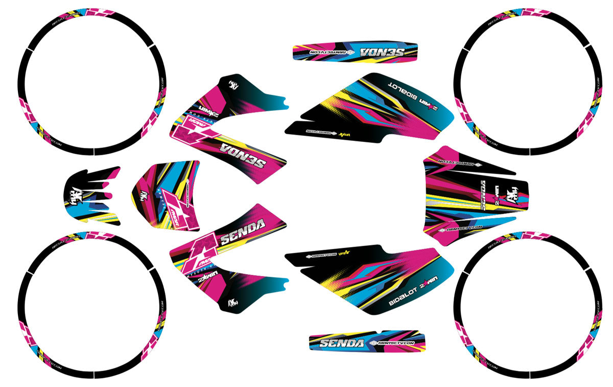 Kit déco 50cc Derbi Senda xtreme 2006-2010 Army CMYK