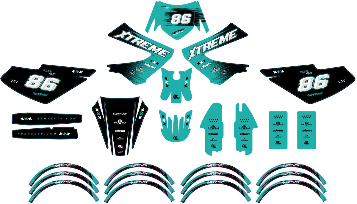 Kit déco 50cc Derbi Senda xtreme 2006-2010 Fasthouse